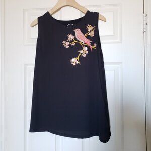 INC International Concepts Women's Bird Sequin Top - Size Medium - EUC